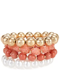 Southern Living Mixed Media Stretch Bracelet Set