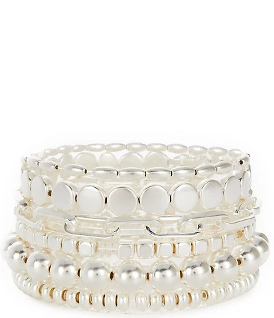 Southern Living Multi Beaded Stretch Bracelet Set