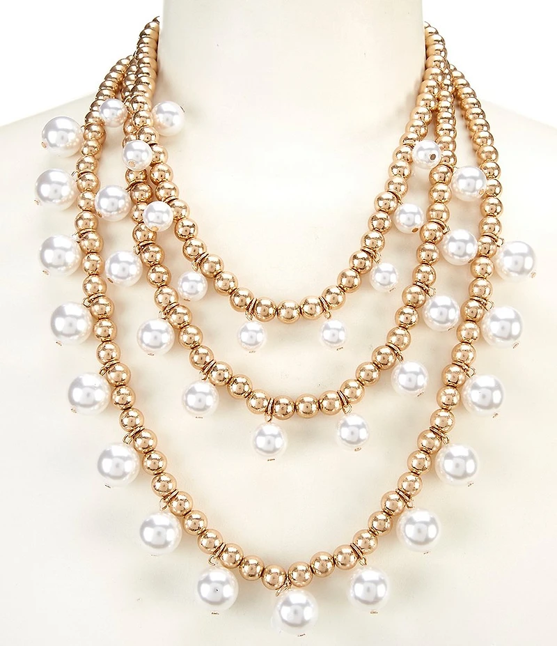 Southern Living Multi Layer Short Necklace with Pearls