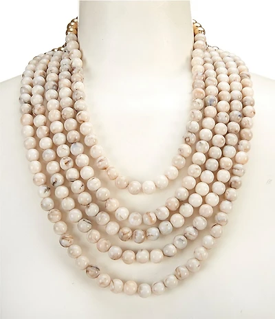 Southern Living Multi Layered Beaded Statement Necklace