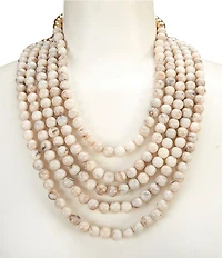 Southern Living Multi Layered Beaded Statement Necklace