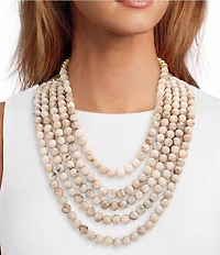 Southern Living Multi Layered Beaded Statement Necklace