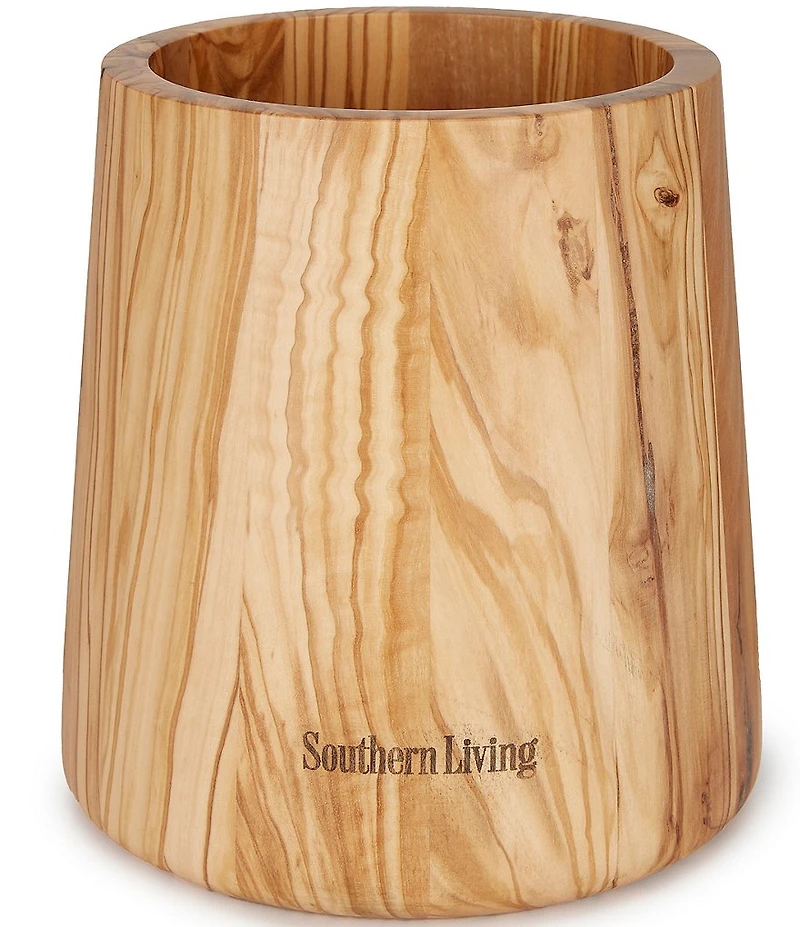 Southern Living Olivewood Utensil Crock