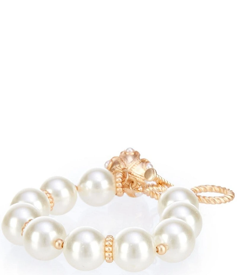 Southern Living Pearl & Beaded Ccb Line Bracelet