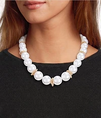 Southern Living Oversized Pearl Collar Statement Necklace