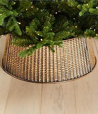 Southern Living Plaid Tidings Collection Hammered Metal Tree Collar