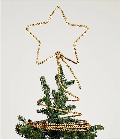 Southern Living Plaid Tidings Collection Western Lasso Star Pre-Lit Tree Topper