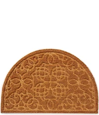 Southern Living Quatrefoil Half Round Embossed Coir Door Mat