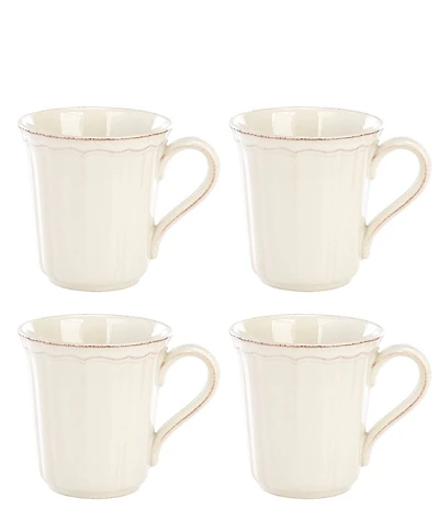 Southern Living Richmond Collection Cream Coffee Mugs, Set of 4