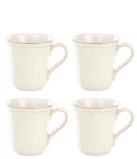Southern Living Richmond Collection Cream Coffee Mugs, Set of 4