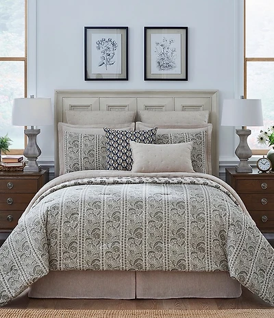 Southern Living Rosemary Floral Print Comforter Mini Set