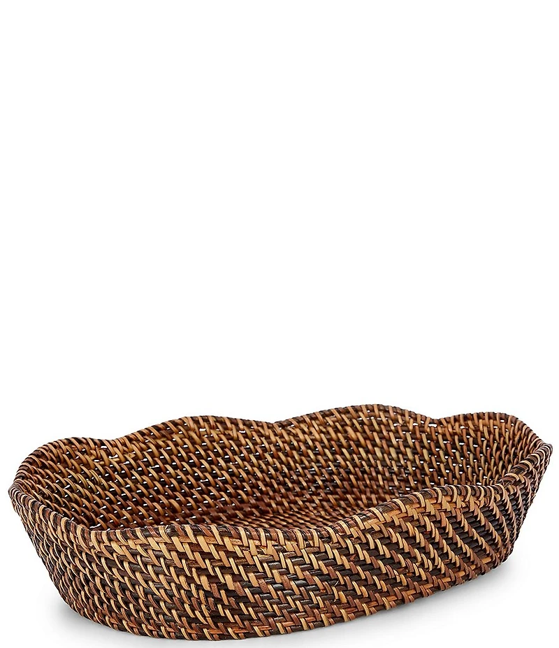 Southern Living Scalloped Nito Oval Bread Basket