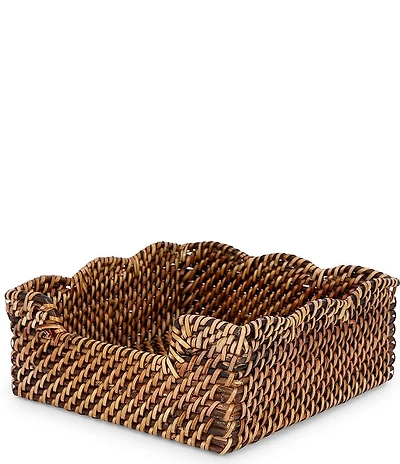 Southern Living Scalloped Woven Nito Cocktail Napkin Holder