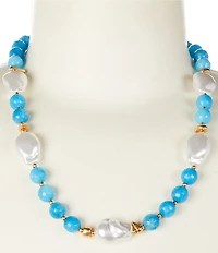 Southern Living Semi Precious and Pearl Collar Necklace