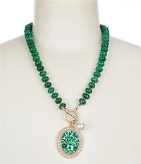 Southern Living Semi Precious Stone Short Pendant Necklace