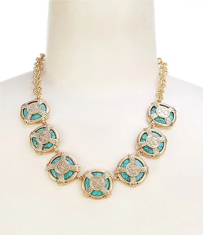 Southern Living Semi Precious Stones Inset Collar Necklace