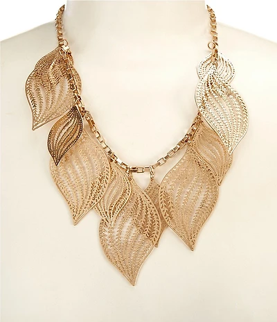 Southern Living Shaky Leaf Statement Necklace