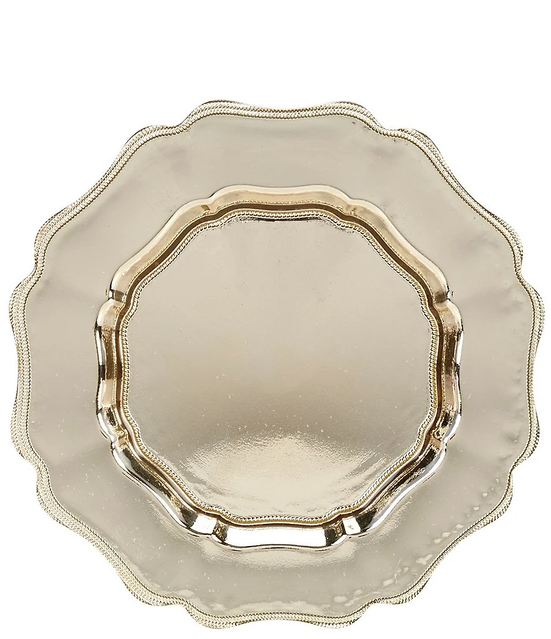 Southern Living Silver Retro Charger Plate
