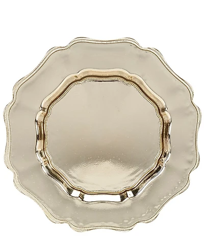 Southern Living Silver Retro Charger Plate