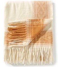 Southern Living Simplicity Collection Camden Geo Border Fringe Trim Throw