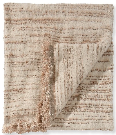 Southern Living Simplicity Collection Elliot Stripe Fringe Trim Throw