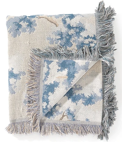 Southern Living Simplicity Collection Knox Tree Tapestry Fringed Throw Blanket