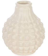 Southern Living Simplicity Collection Matte Faceted Teardrop Shape Bud Vase