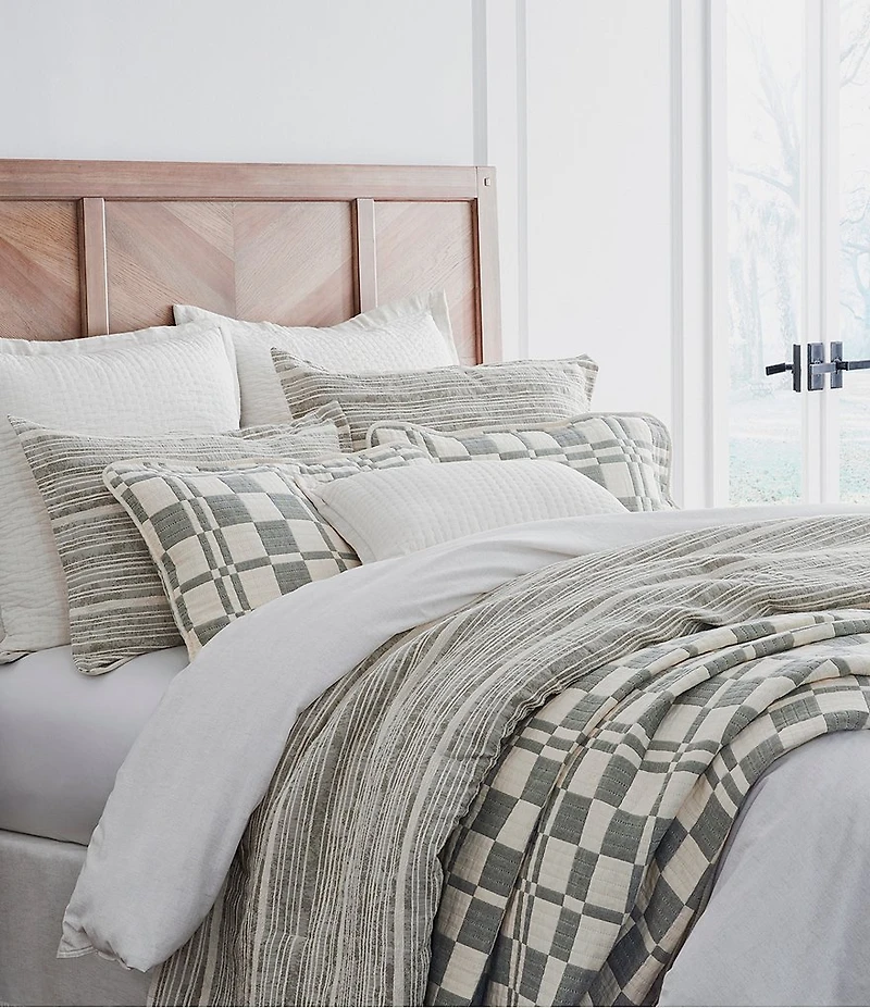 Southern Living Simplicity Collection Spencer Checkered Woven Coverlet Mini Set