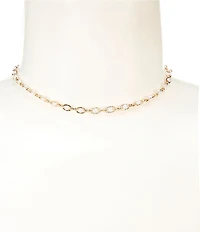 Southern Living Simplicity Pearl Twisted Chain Collar Necklace