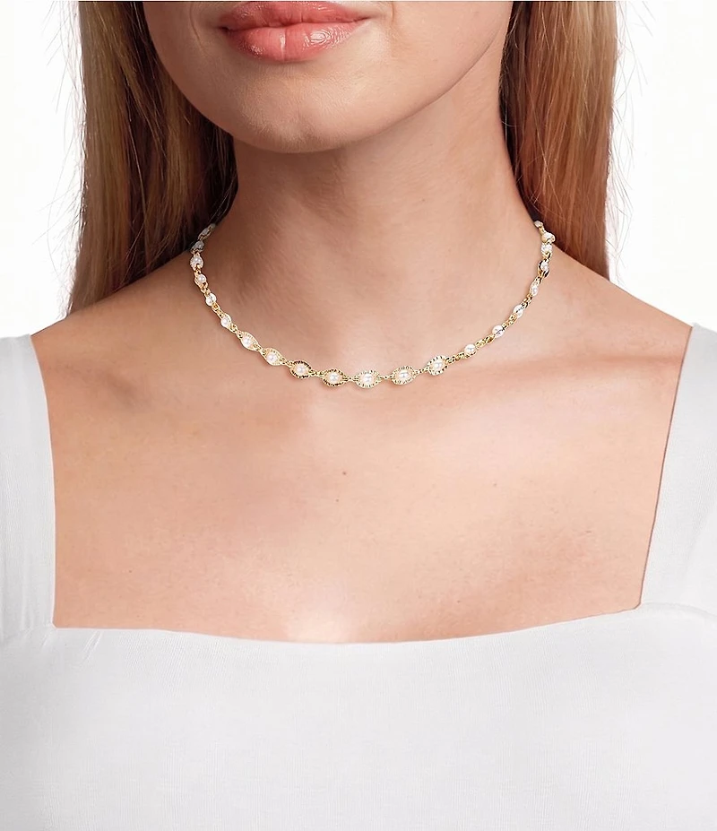 Southern Living Simplicity Pearl Twisted Chain Choker Necklace