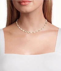 Southern Living Simplicity Pearl Twisted Chain Choker Necklace