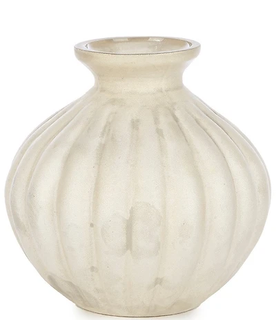 Southern Living Small Ribbed Glass Bottle Vase