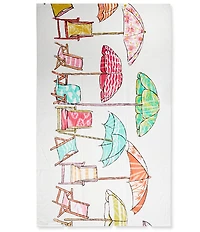 Southern Living Summer Shop Collection Umbrella Print Beach Towel