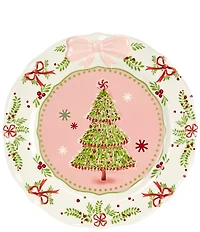 Southern Living Sweet Christmas Collection Pink Bow Platter