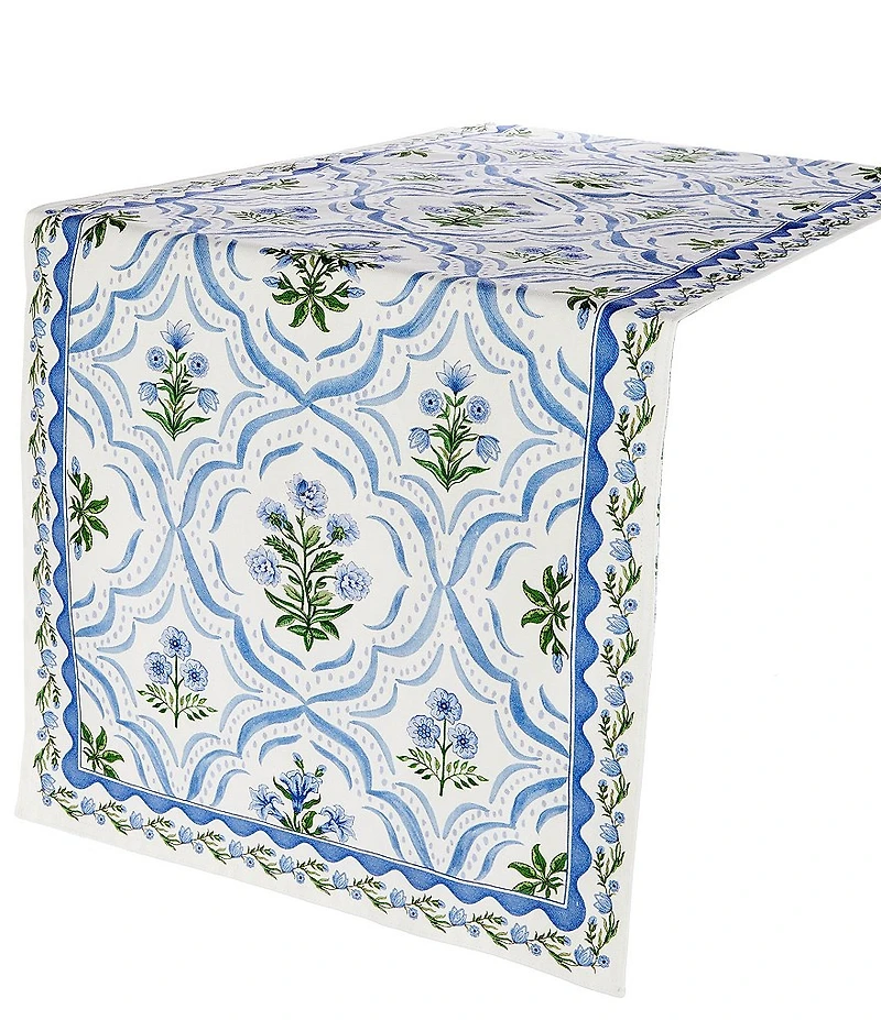 Southern Living Tabitha Collection Floral Print Extra Long Runner