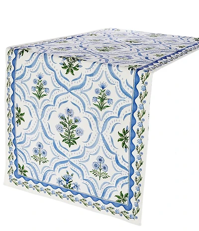 Southern Living Tabitha Collection Floral Print Extra Long Runner