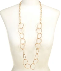 Southern Living Triangular Link Long Strand Necklace