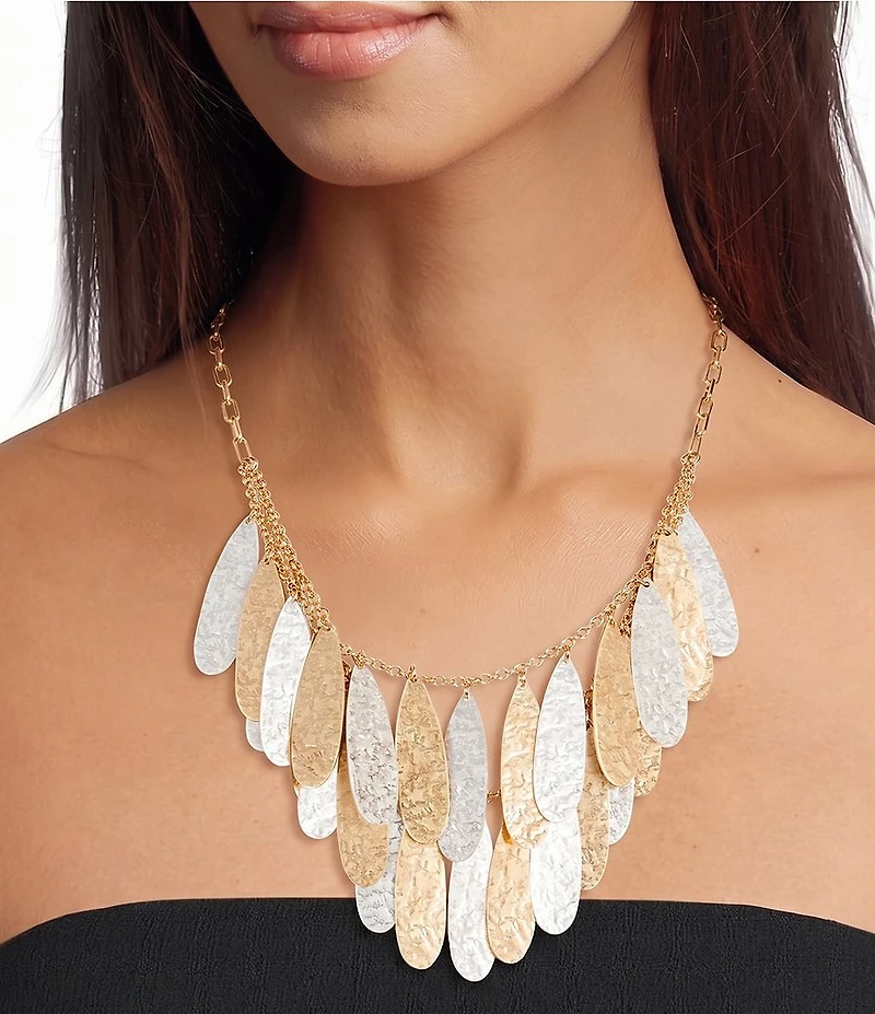 Southern Living Two Stone Shaky Statement Necklace