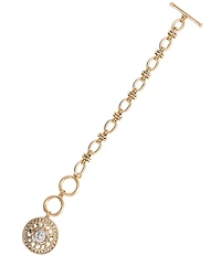 Southern Living Two Tone Disc Toggle Line Bracelet