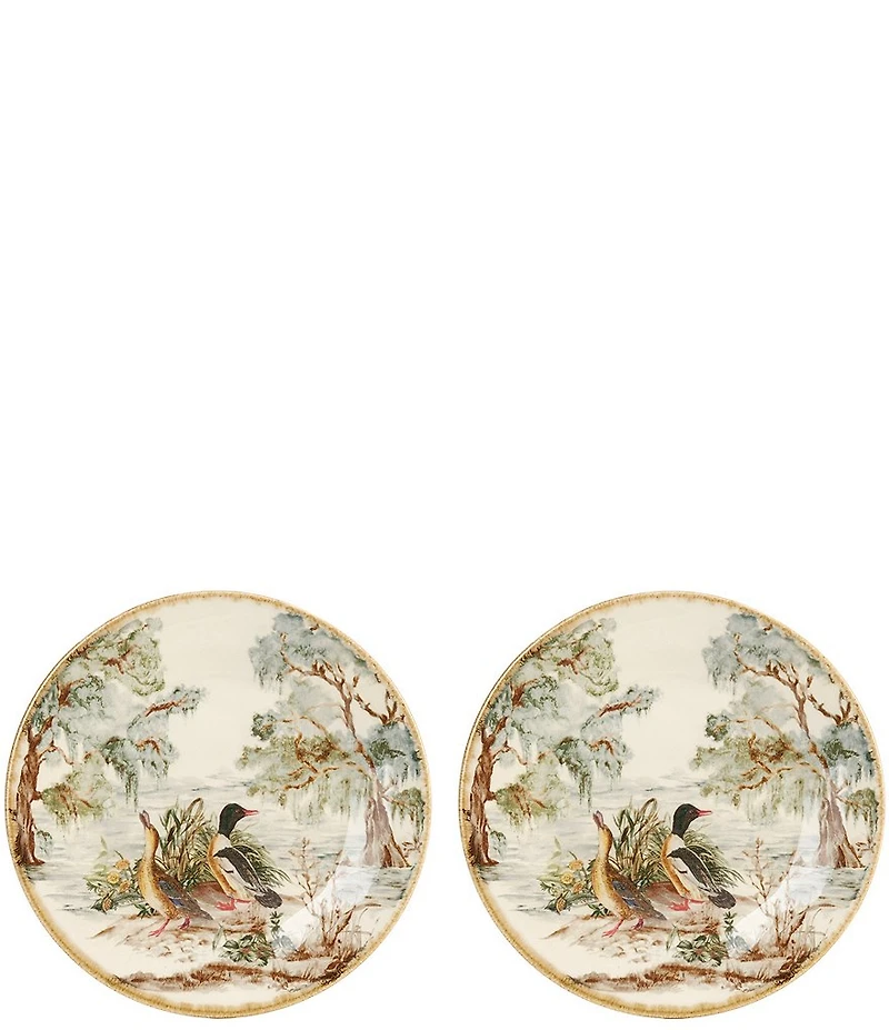 Southern Living Wetlands Collection Duck Accent Plates, Set of 2