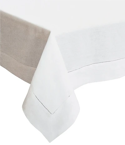 Southern Living White Hemstitch Tablecloth