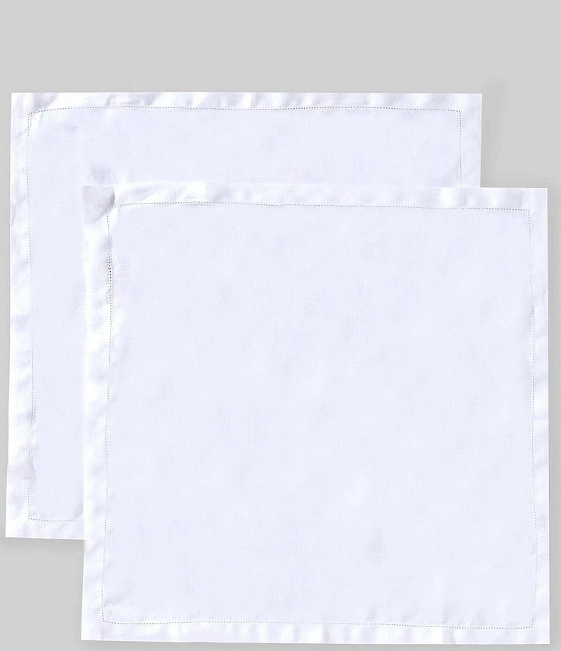 Southern Living White Hemstitched Napkins, Set of 2