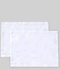 Southern Living White Hemstitched Placemat, Set of 2