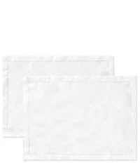 Southern Living White Hemstitched Placemat, Set of 2