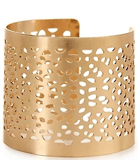 Southern Living Wide Cutout Metal Cuff Bracelet