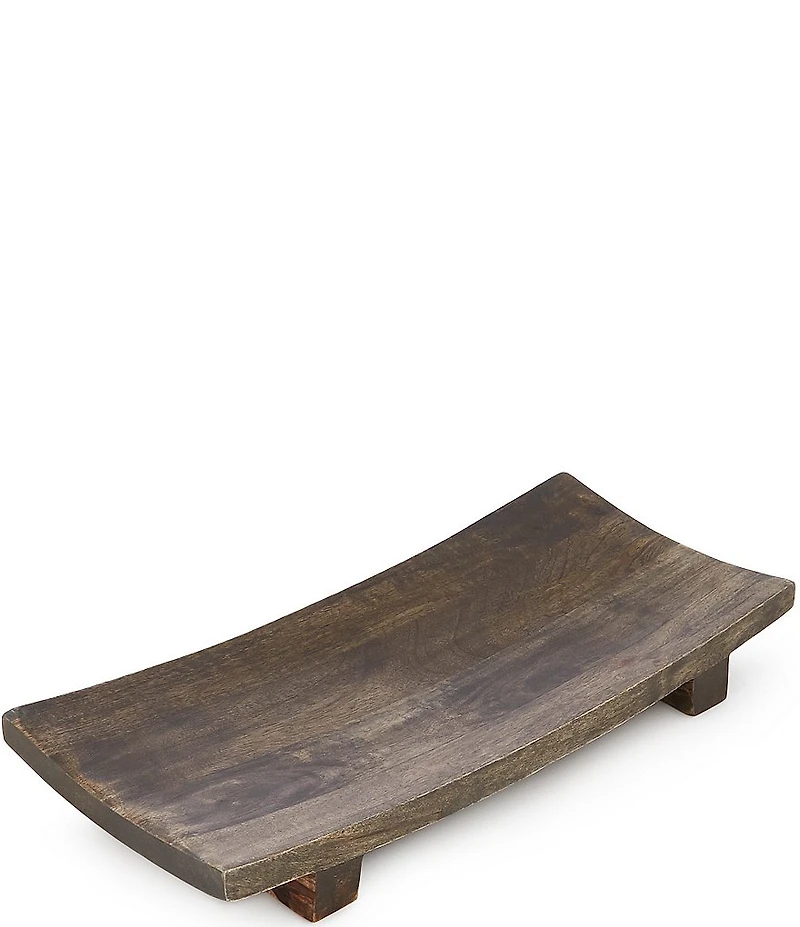 Southern Living Wood Rectangle Footed Platter