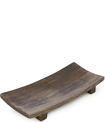 Southern Living Wood Rectangle Footed Platter