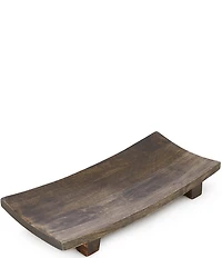 Southern Living Wood Rectangle Footed Platter