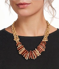 Southern Living Wood Statement Necklace