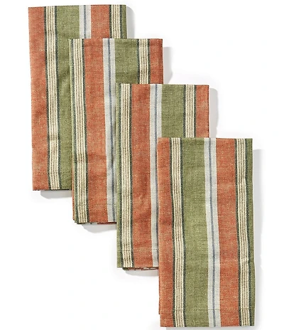 Southern Living Woodland Story Stripe Napkins, Set of 4